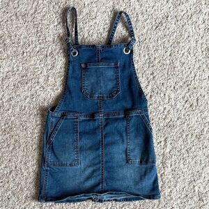Cat & Jack Girls Denim Jumper Size 6 Blue Overall Dress Back to School Aesthetic